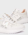 Sneakersy damskie hiszpańskie Wonders białe retro