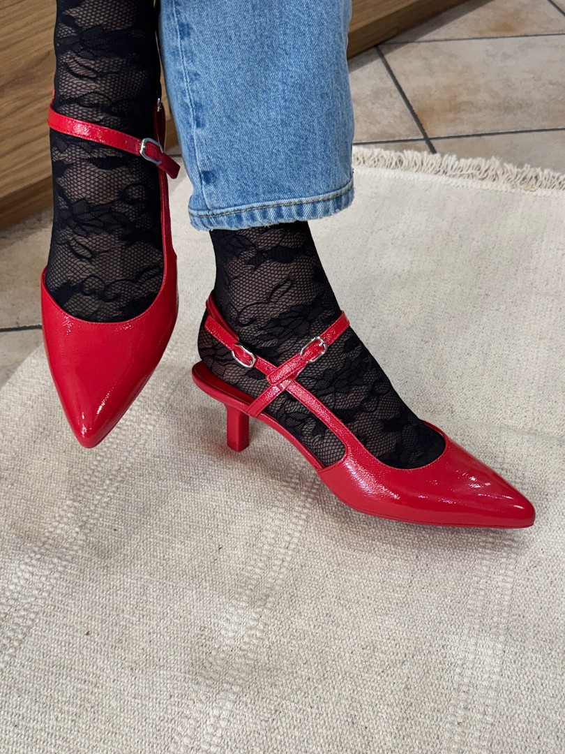 Czółenka slingback WONDERS czerwone  G-7130