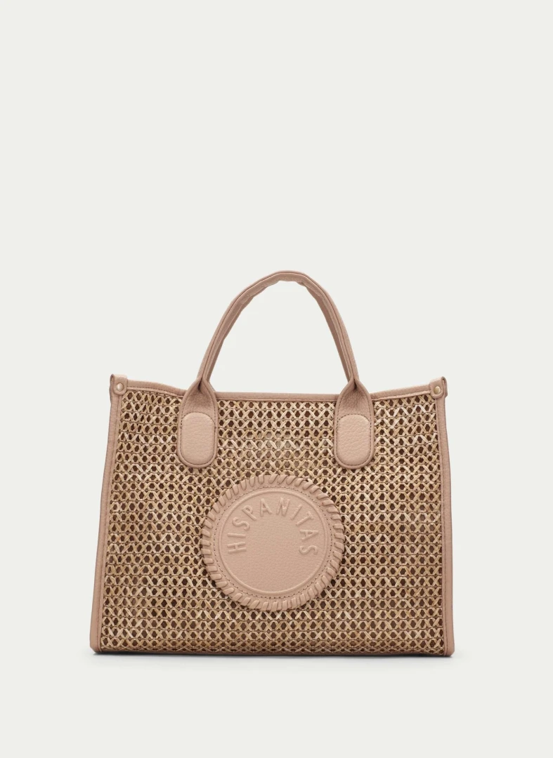 Torebka HISPANITAS  shopperka almond rafia
