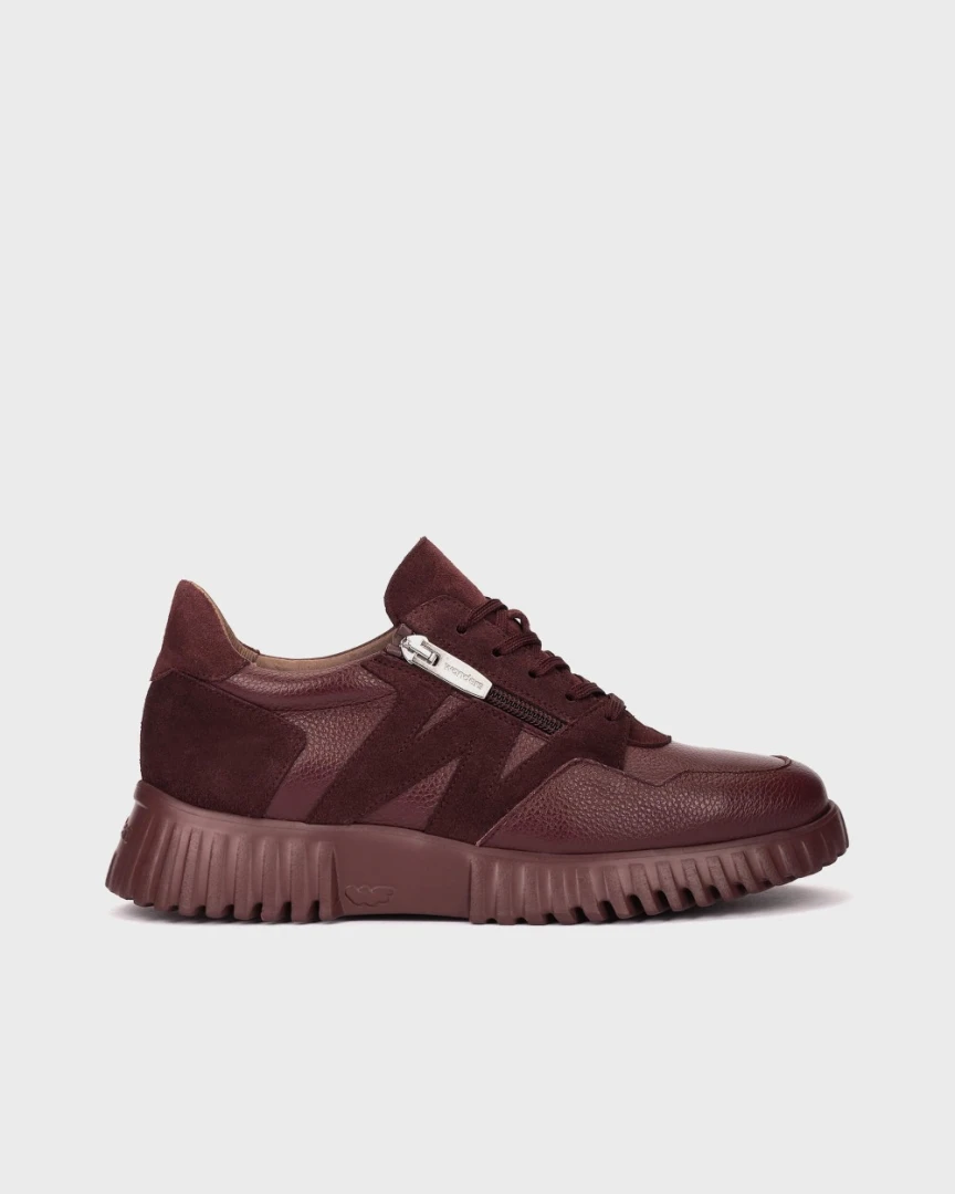 Sneakersy WONDERS bordo z zamkiem