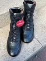 Wonders sneakersy długie wysokie czarne bokserskie sznurowane plus zamek