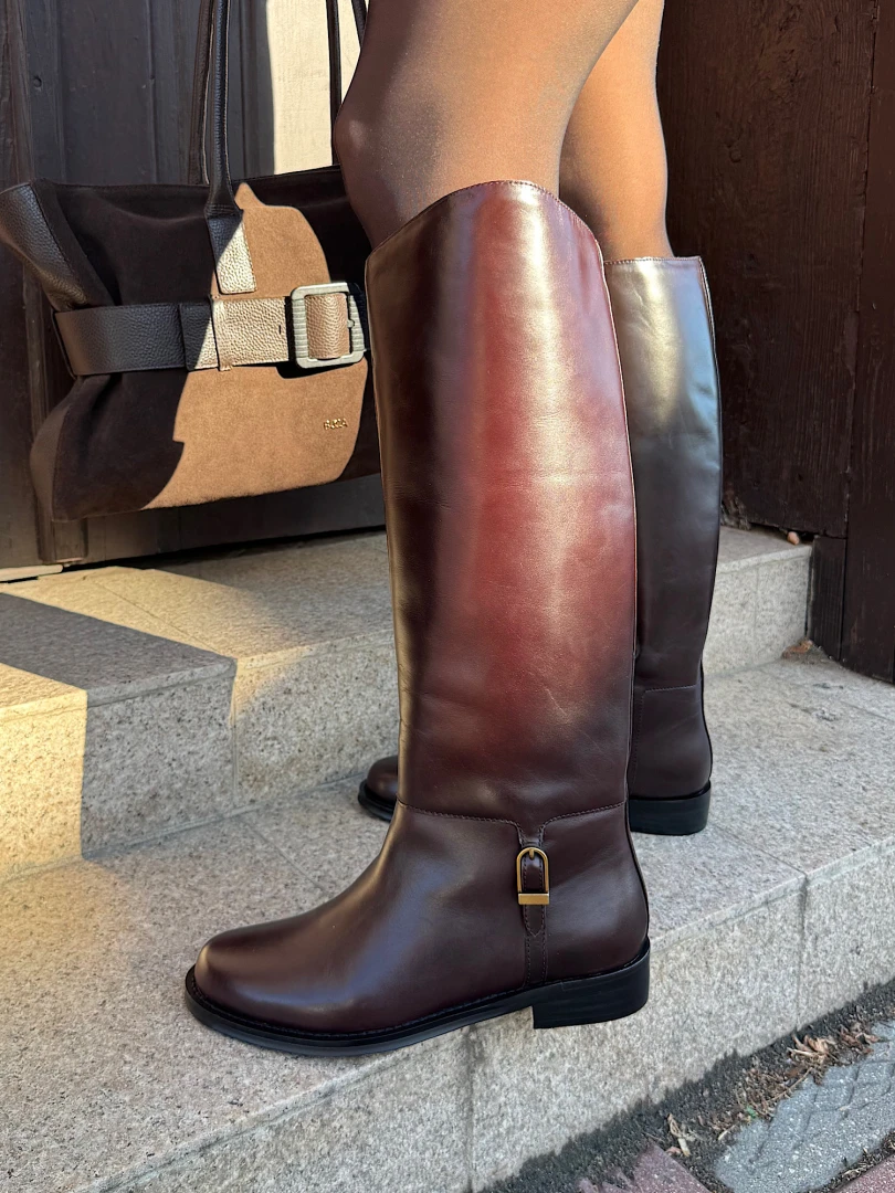 Kozaki Premium Donna Fabiani brązowe 