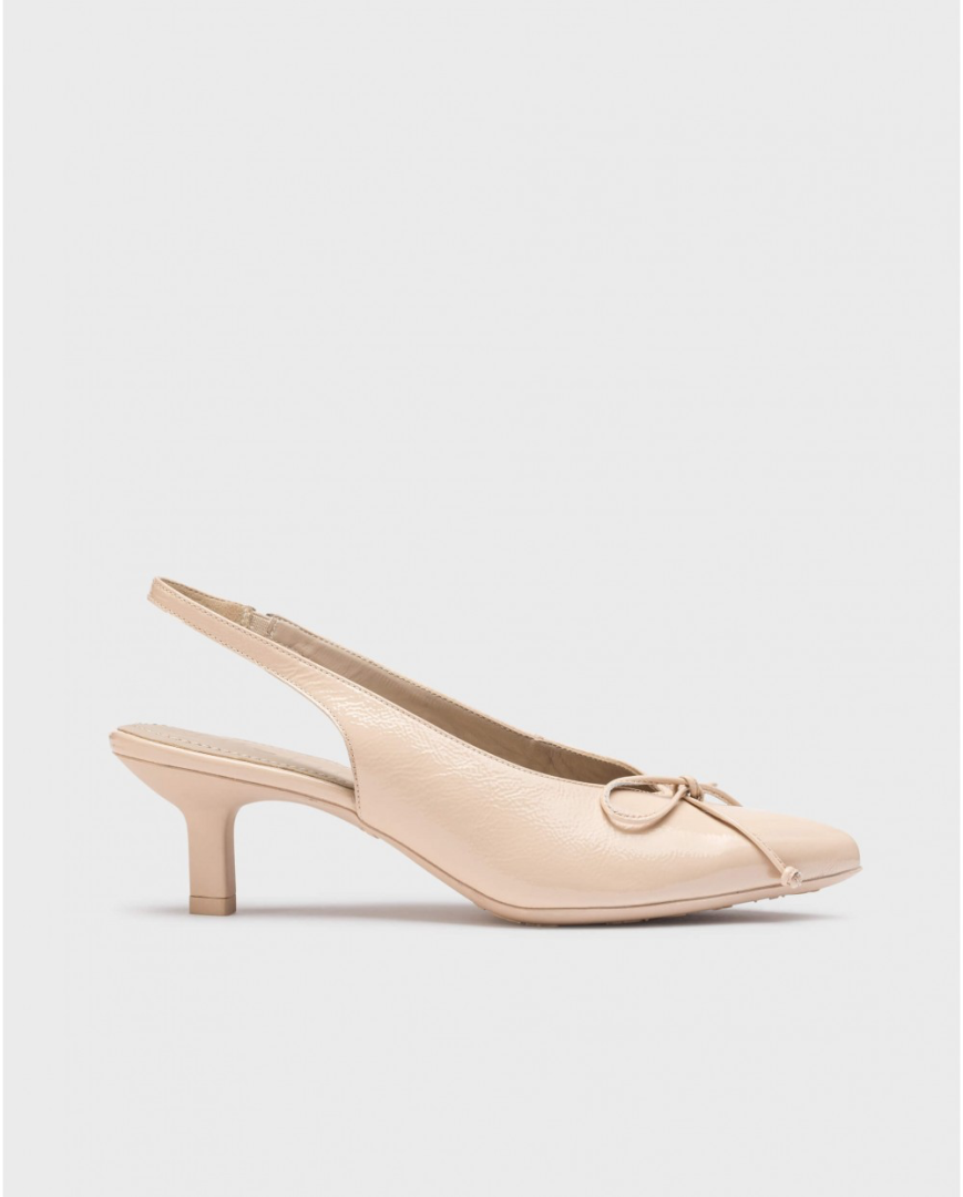 Czółenka slingback WONDERS G-7103 beżowe
