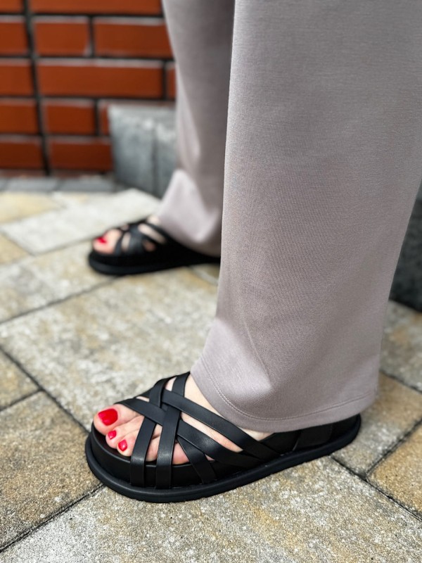 S254 Sandały modowe DONNA FABIANI czarne 