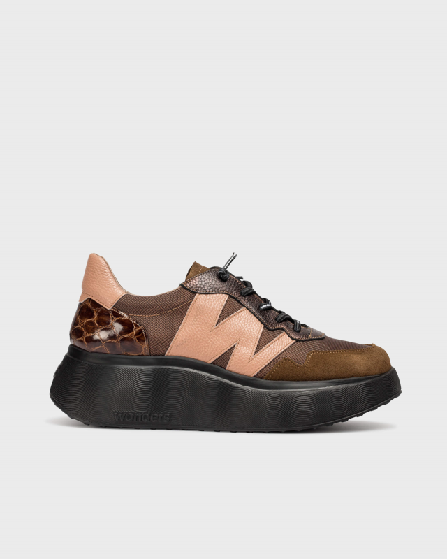 Sneakersy damskie Wonders W101 koniak