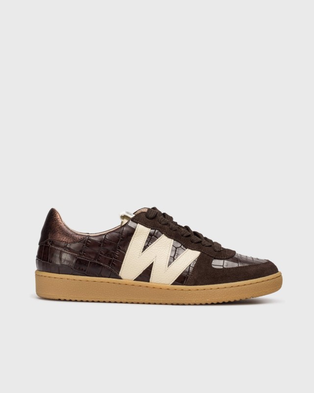 Sneakersy damskie Wonders W120 czekoladowe samby