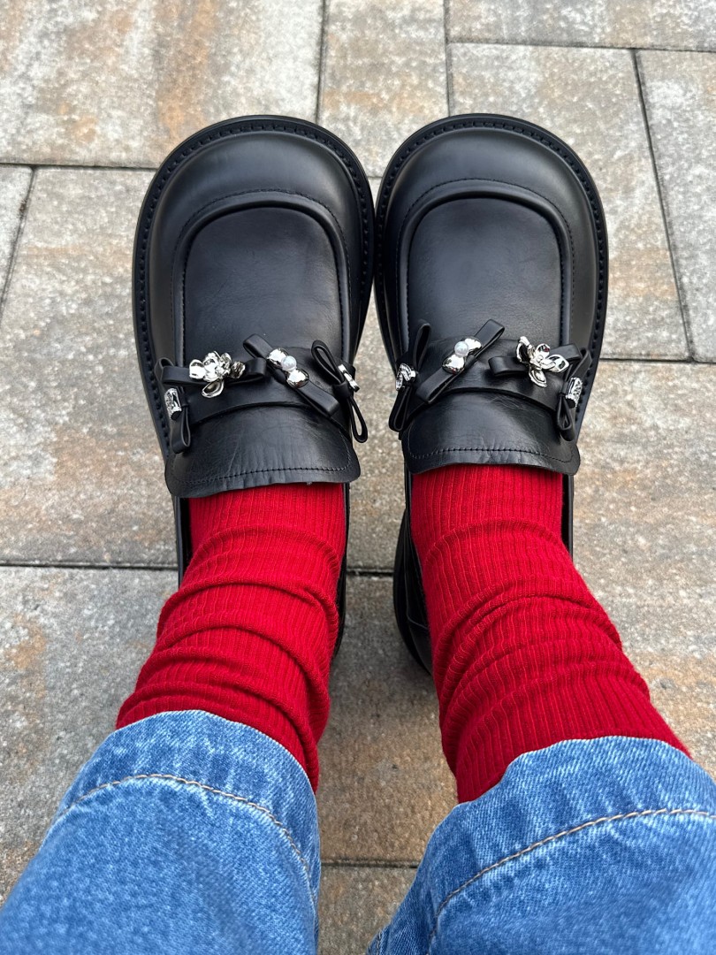 Mokasyny półbuty włoskie TUFFONI barefoot z ozdobami